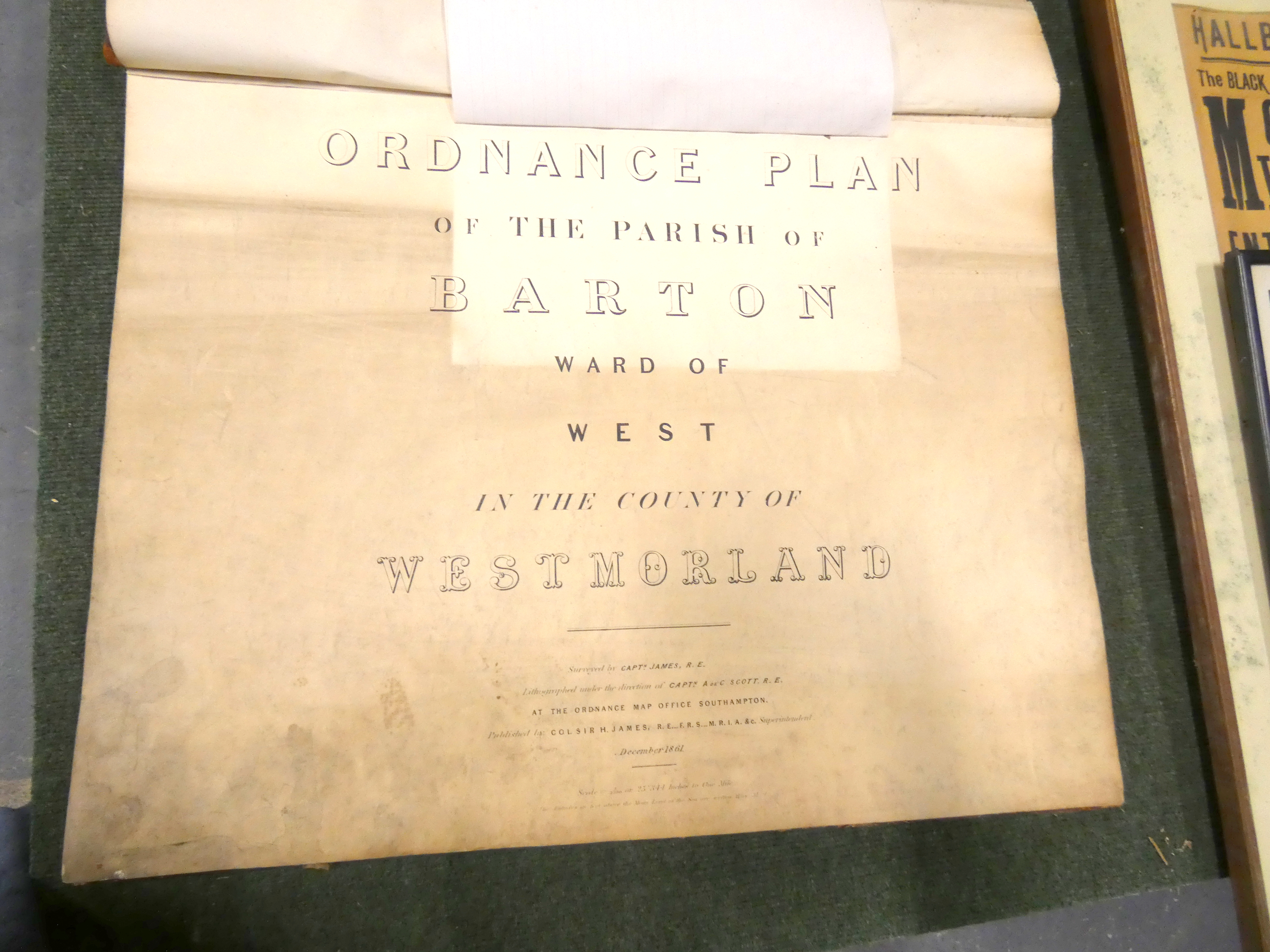 ORDNANCE SURVEY.  Ordnance Plan of the Parish of Barton Ward of West in the County of Westmorland. - Image 2 of 3