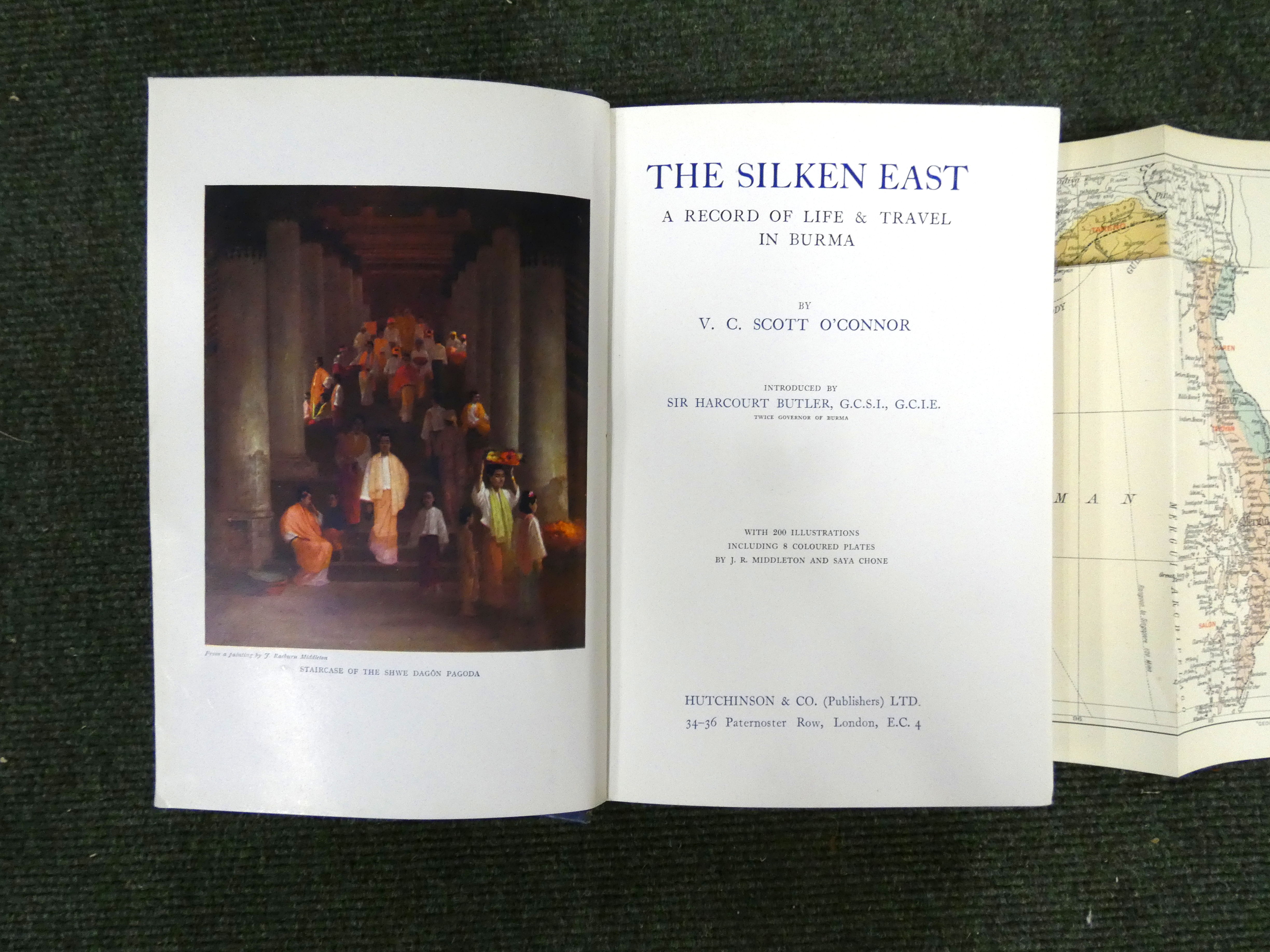 SCOTT O'CONNOR V. C.  The Silken East, A Record of Life & Travel in Burma. Col. plates & many - Image 2 of 3