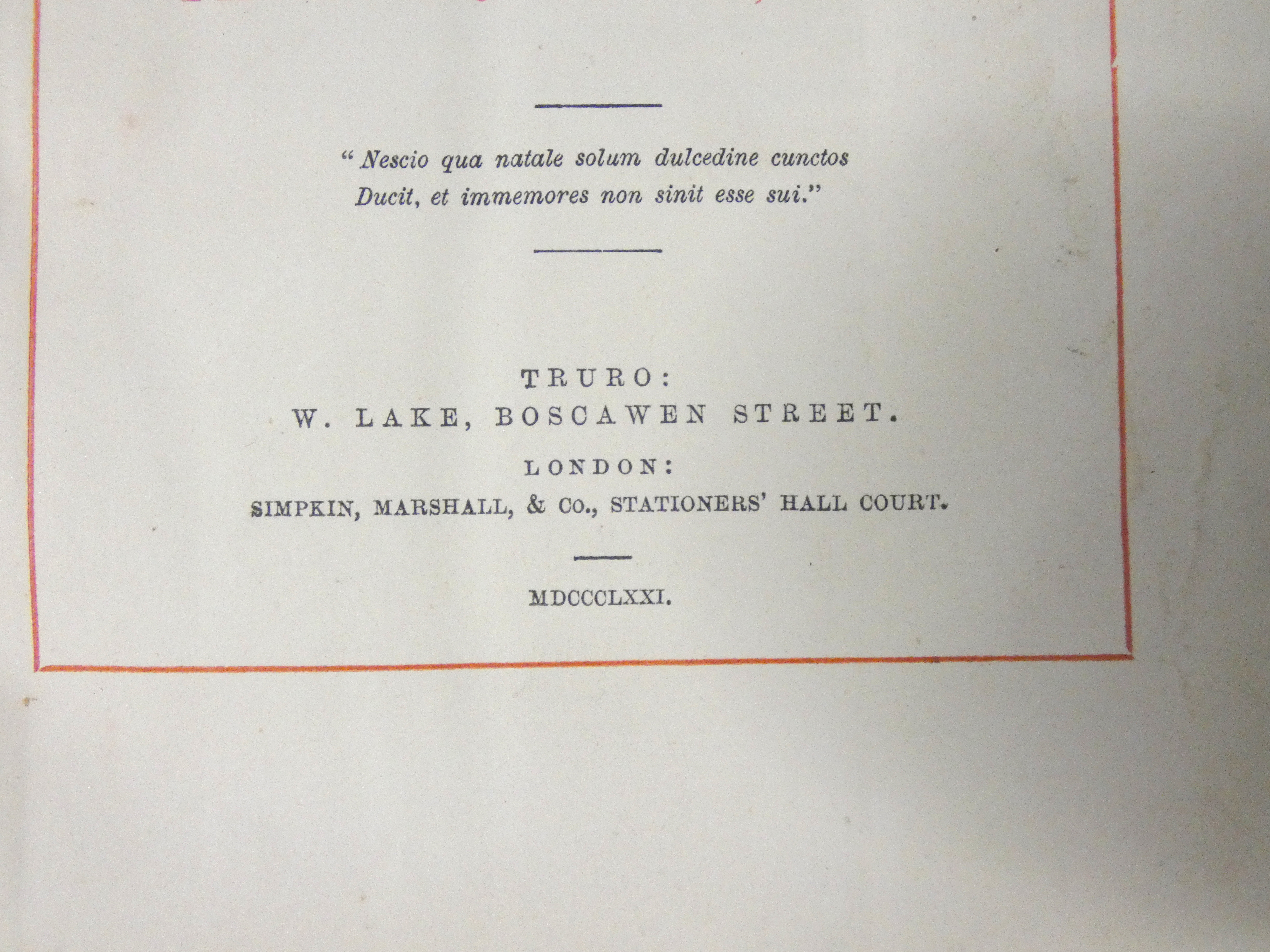 COUCH J. & T. Q.  The History of Polperro. Title in red & black. Fldg. frontis. Half calf. Truro, - Image 3 of 5