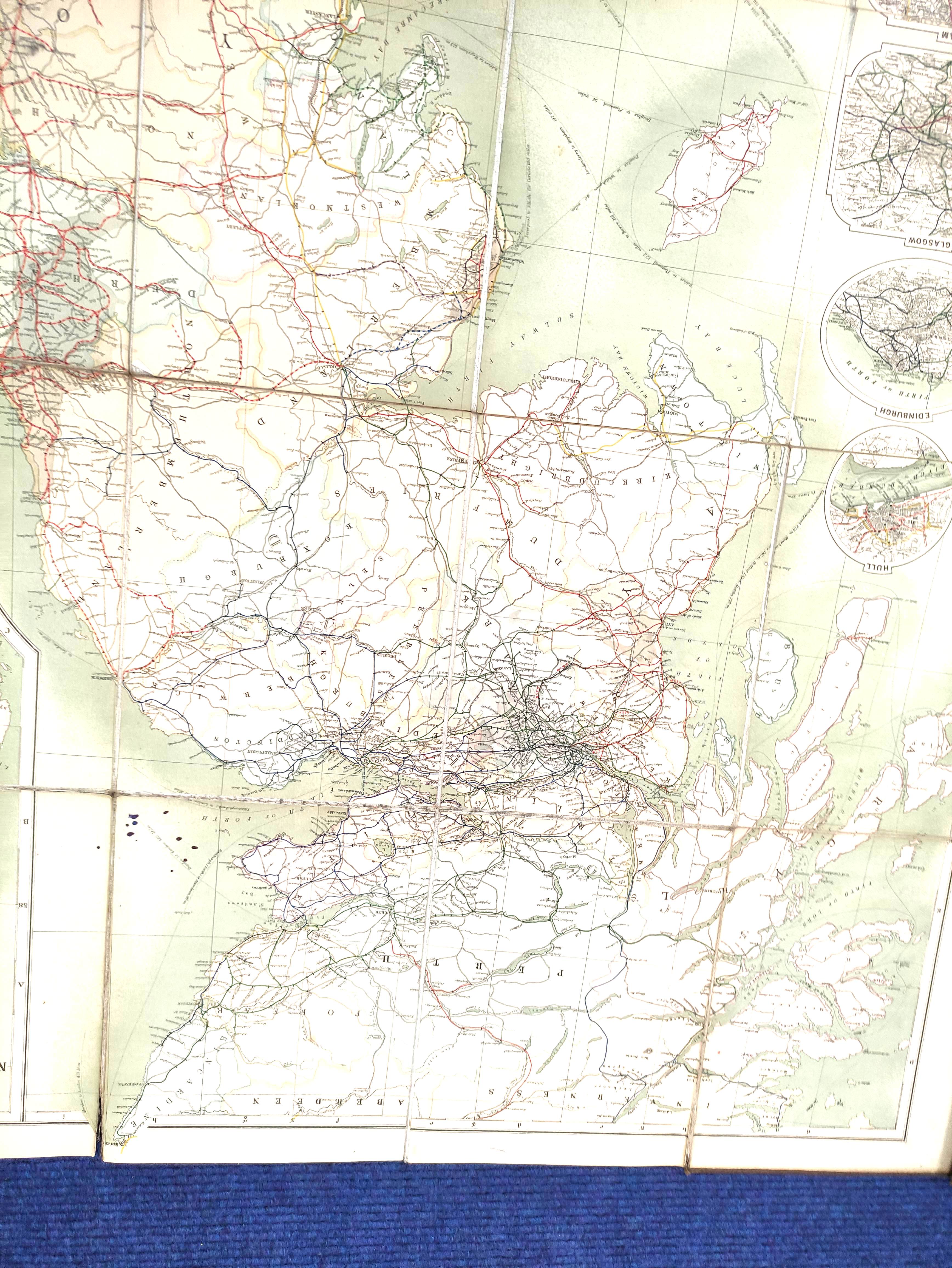 BACON G.W. Folding col. linen maps of the World, Great Britain, Yorkshire & South East & Central - Image 6 of 11