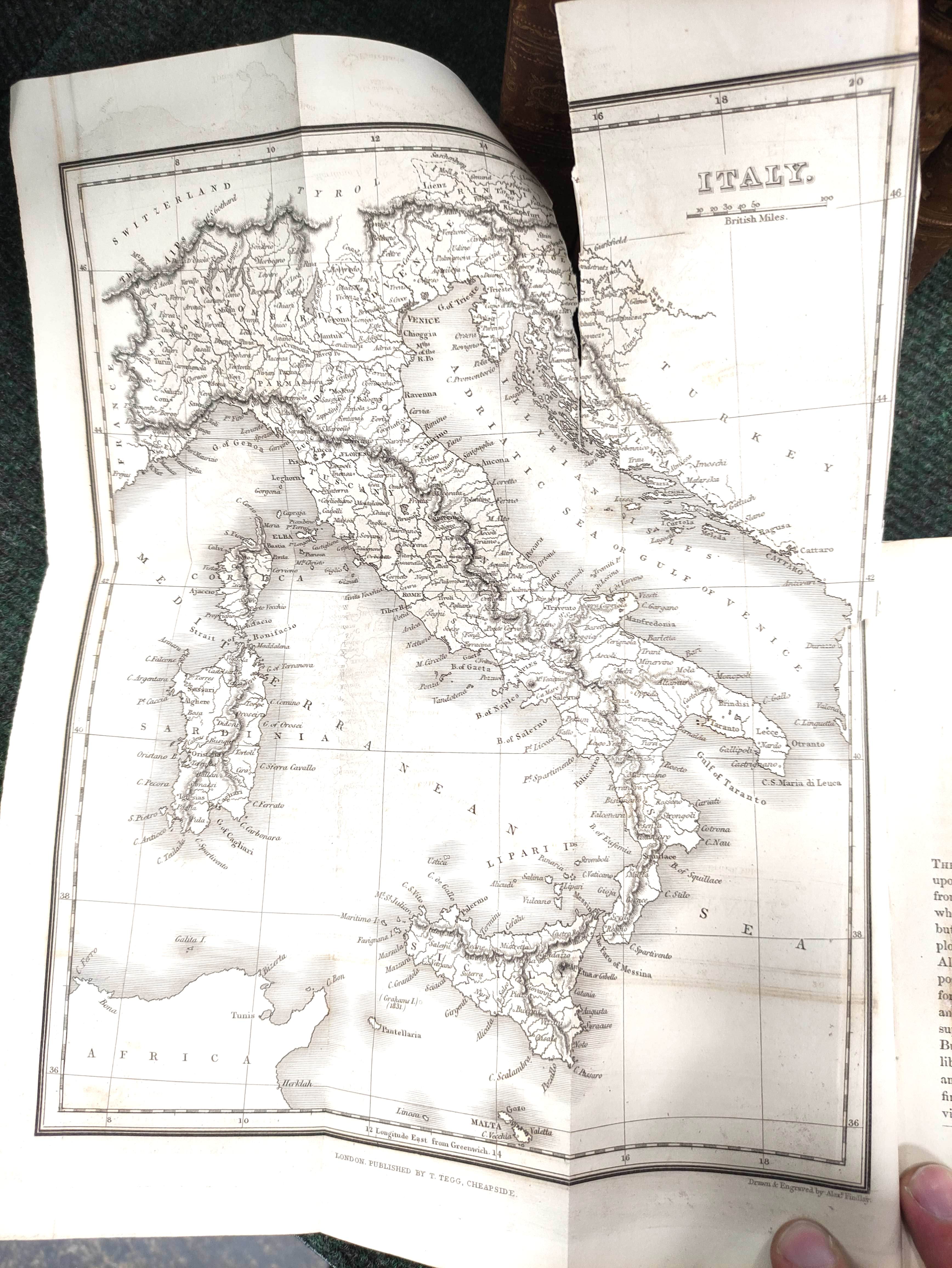 SMITH JAMES E.  A Sketch of a Tour on the Continent. 3 vols. Diced calf, recased with loss to back - Image 4 of 11