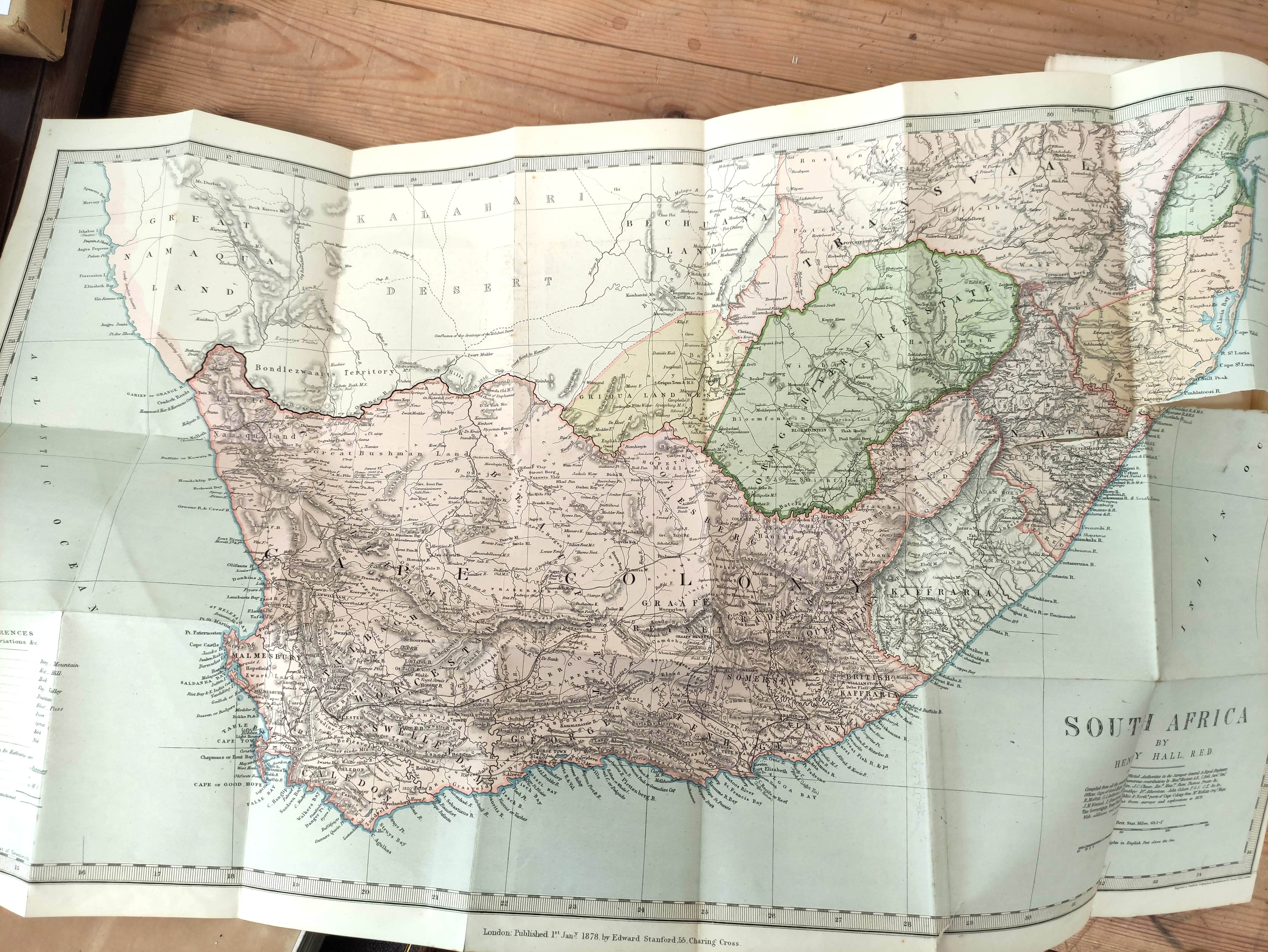 TROLLOPE ANTHONY.  South Africa. 2 vols. Fldg. col. map (torn). Soiled orig. red cloth. 3rd ed., - Image 4 of 6