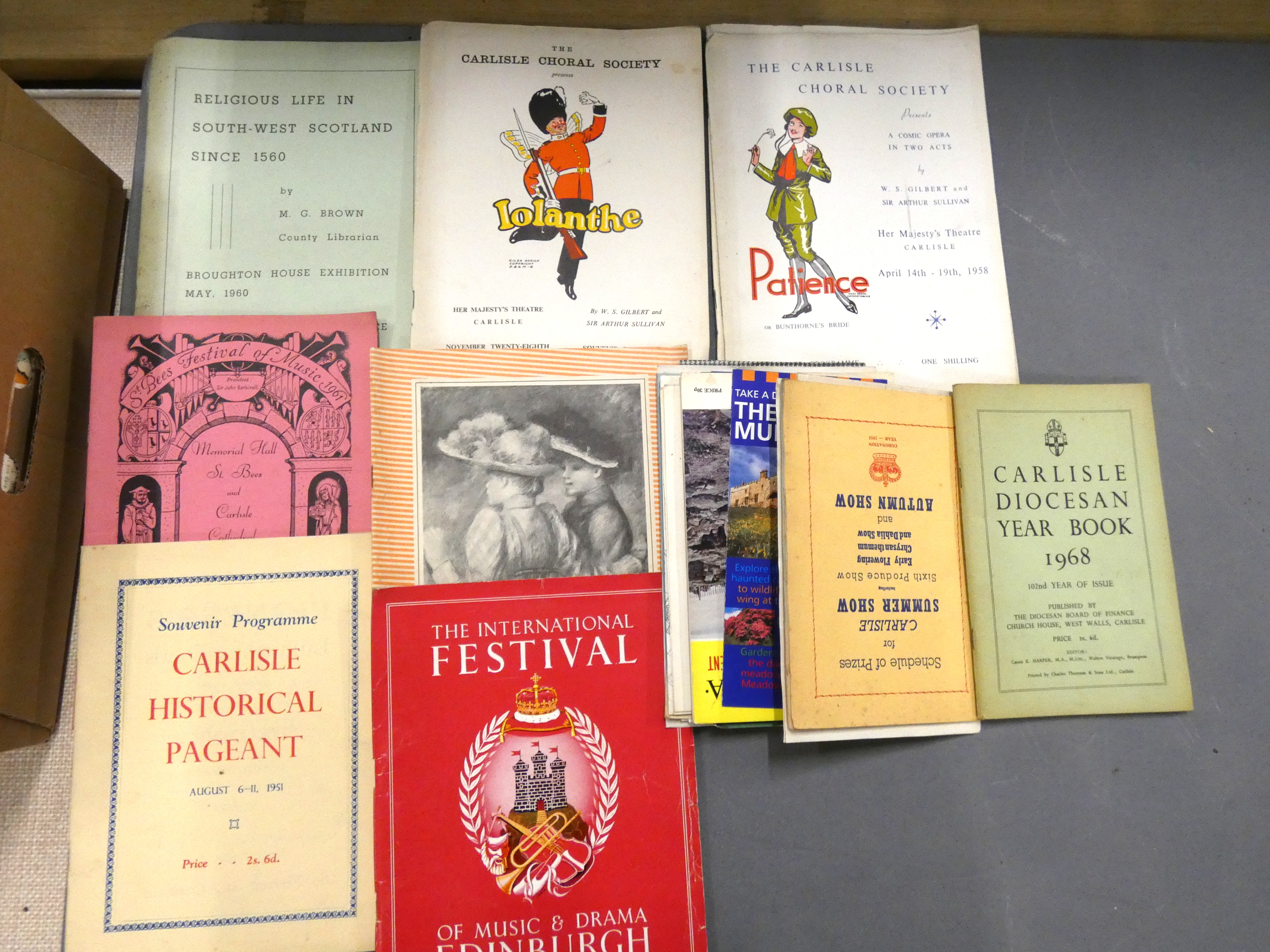 Various.  Large carton of guides, programmes, general topographical & other ephemera, periodicals,