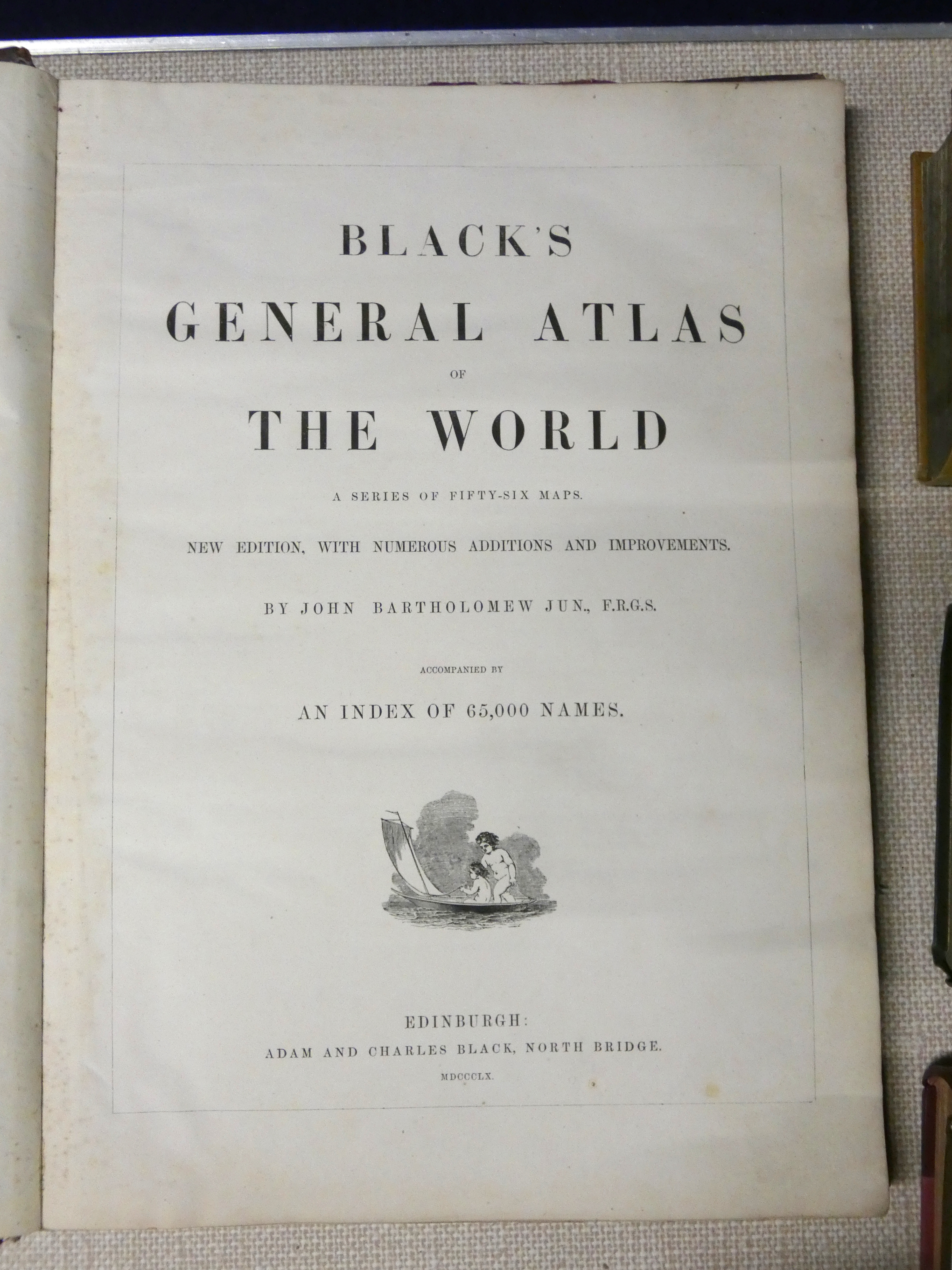 BLACK A. & C. (Pubs).  Black's General Atlas of the World. 56 double & single page coloured eng. - Image 2 of 7