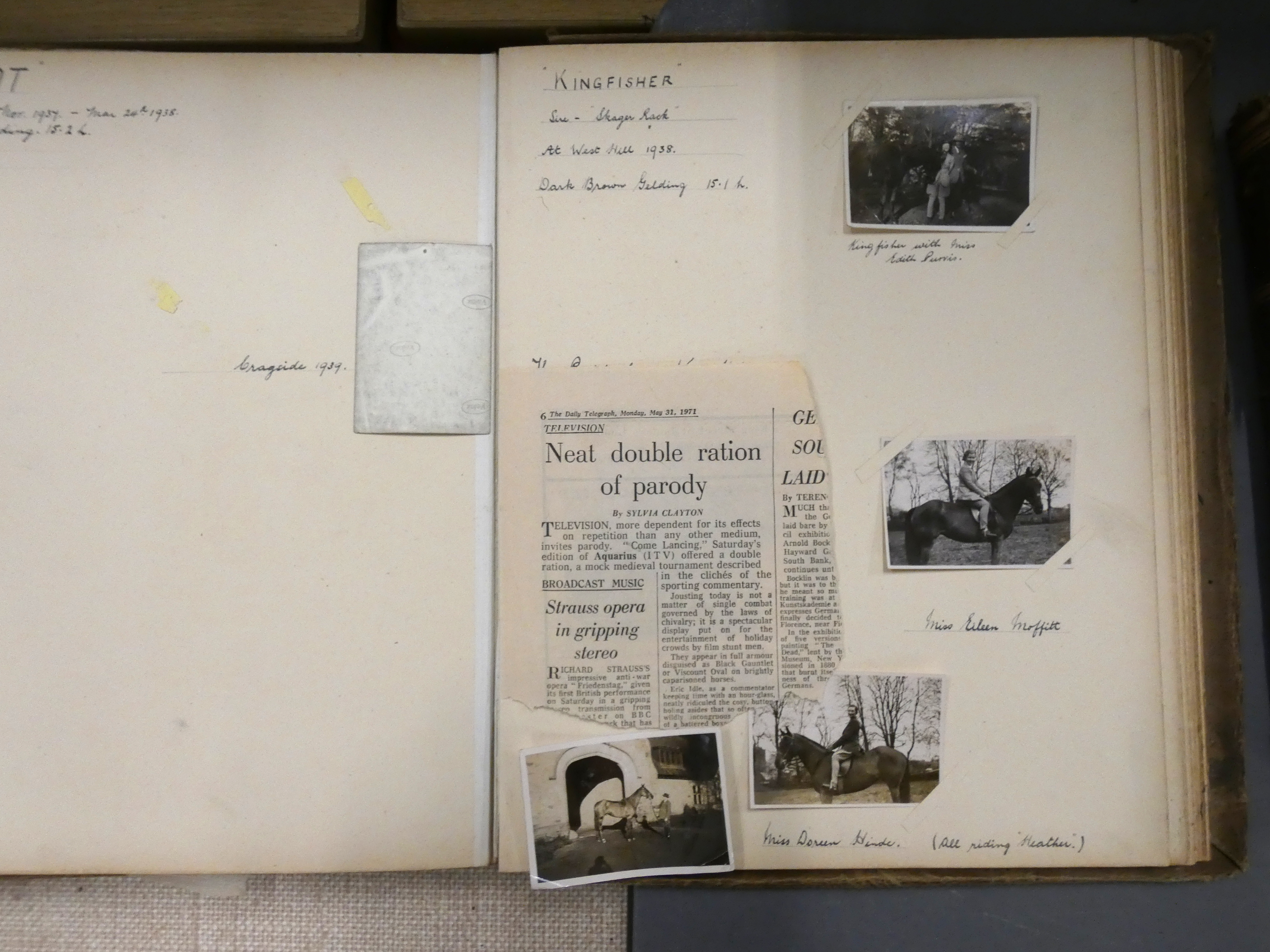Lee Family.  Four photograph, scrap & cuttings albums, 1870's-1950's incl. local & equestrian - Image 3 of 13