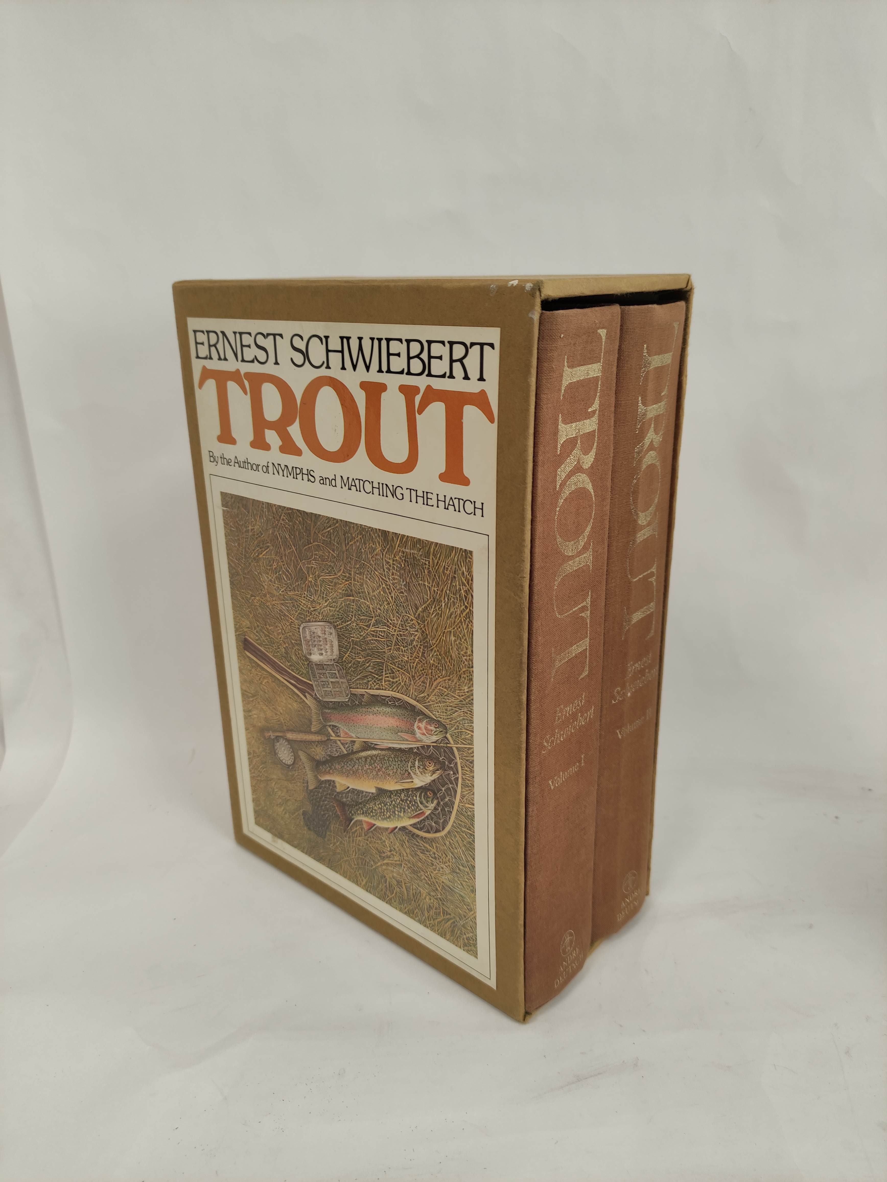 SCHWIEBERT ERNEST.  Trout. 2 vols. Col. & other illus. Orig. brown cloth in slip case. 1979; also - Image 2 of 6