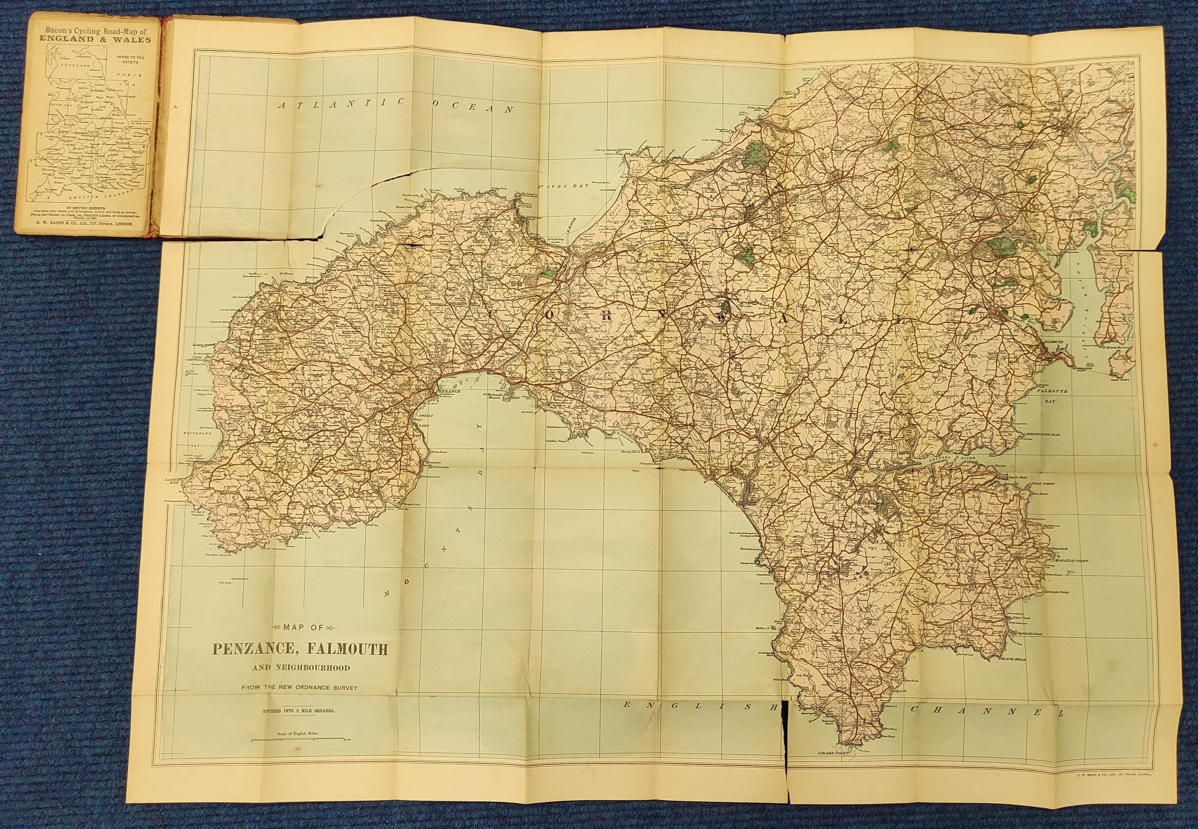 SOCIETY FOR CHRISTIAN KNOWLEDGE.  Handy Atlas of the Counties of England. Double page col. maps. - Image 6 of 8