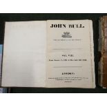 John Bull.  Full run of Vol. VIII of this periodical, nos. 369-420. In two vols. Quarto. Revenue