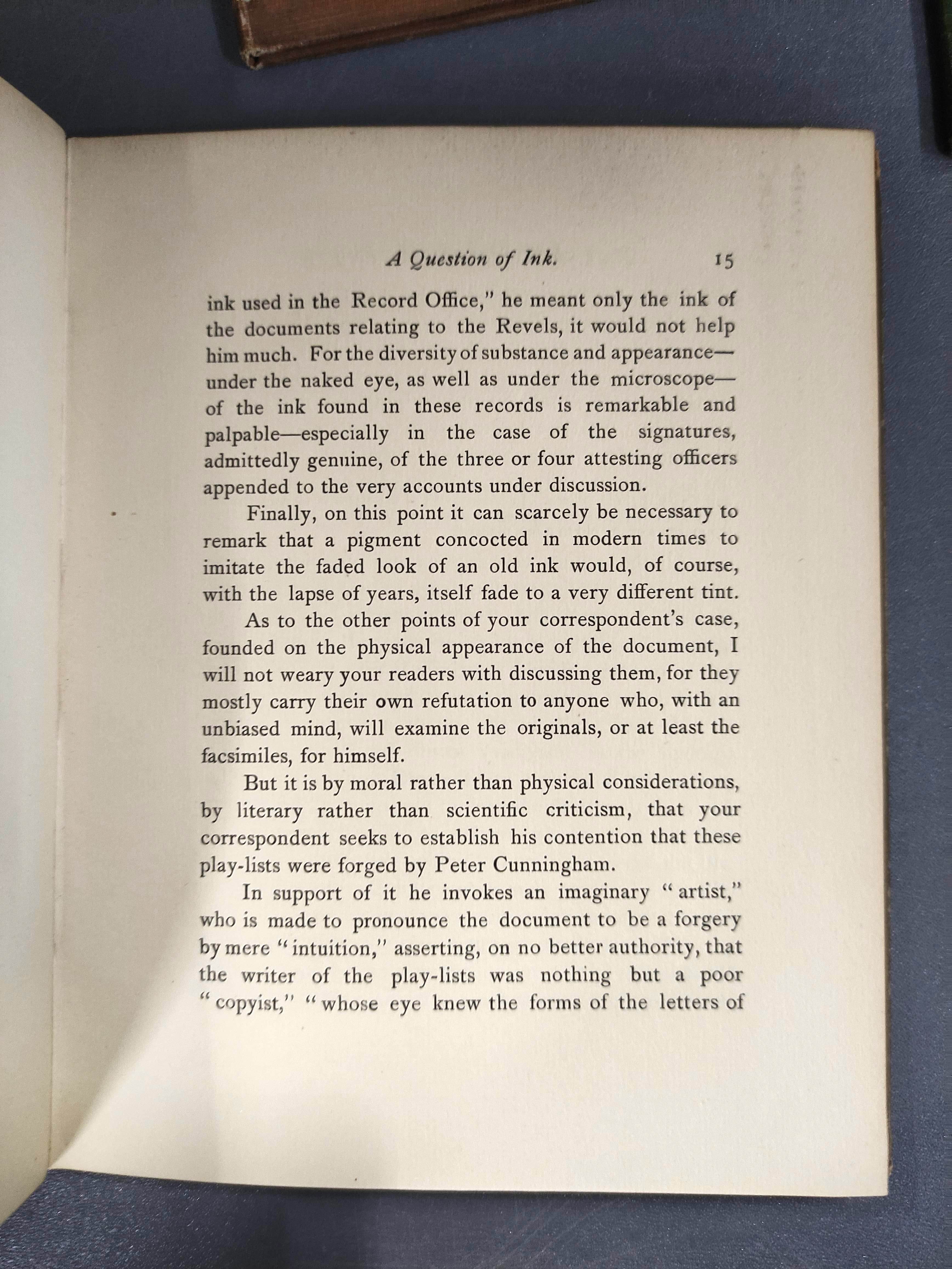 SHAKESPEARE WILLIAM.  6 vols. re. Shakespeare & his works, incl. More About Shakespeare "Forgeries", - Image 11 of 11