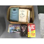 Books & Ephemera.  A carton of various items incl. 2 re. the Profumo Affair.