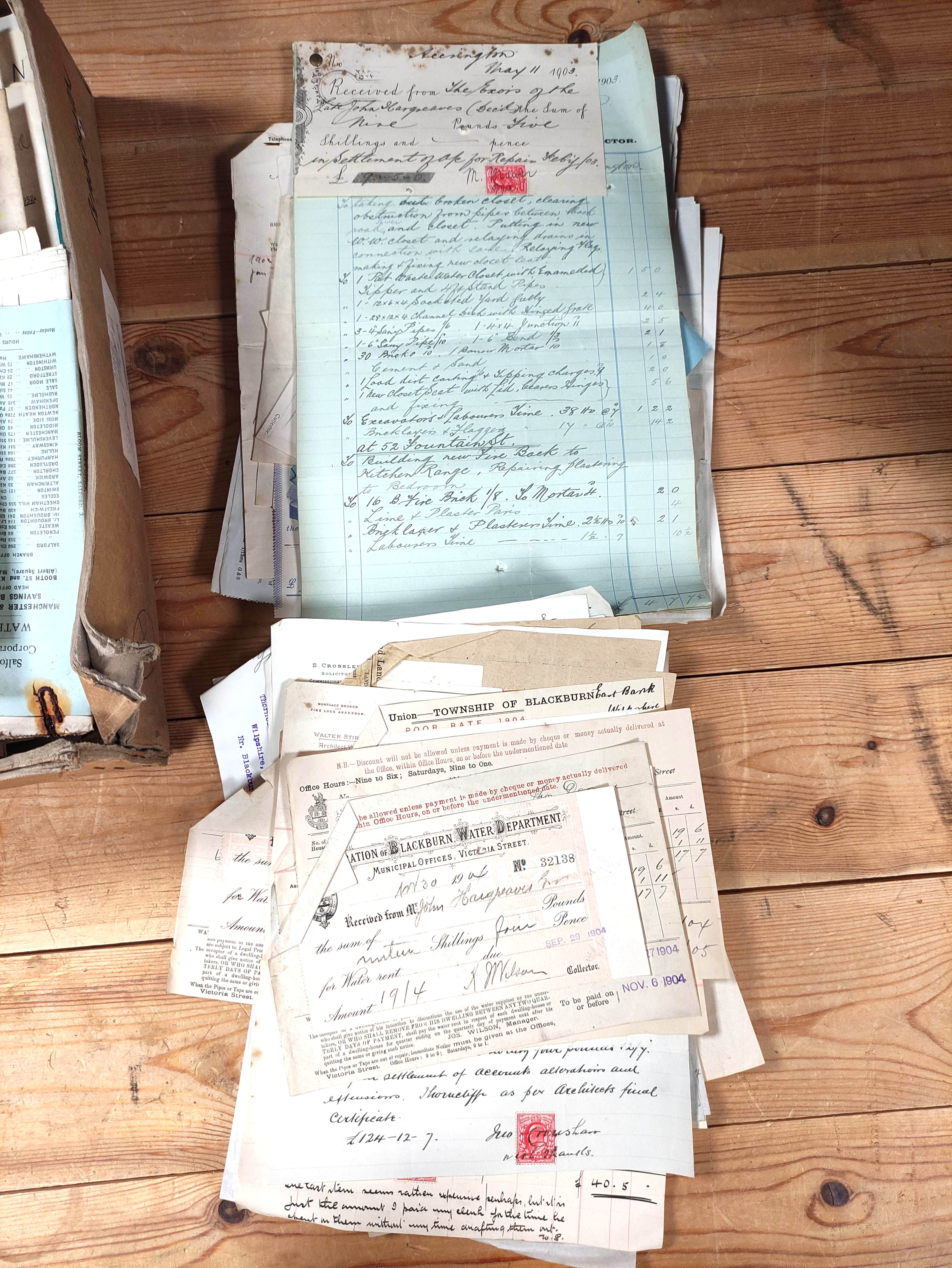 Documents & Ephemera - Lancashire - Blackburn & Area.  Early to mid 20th century. Legal office attic - Image 2 of 5