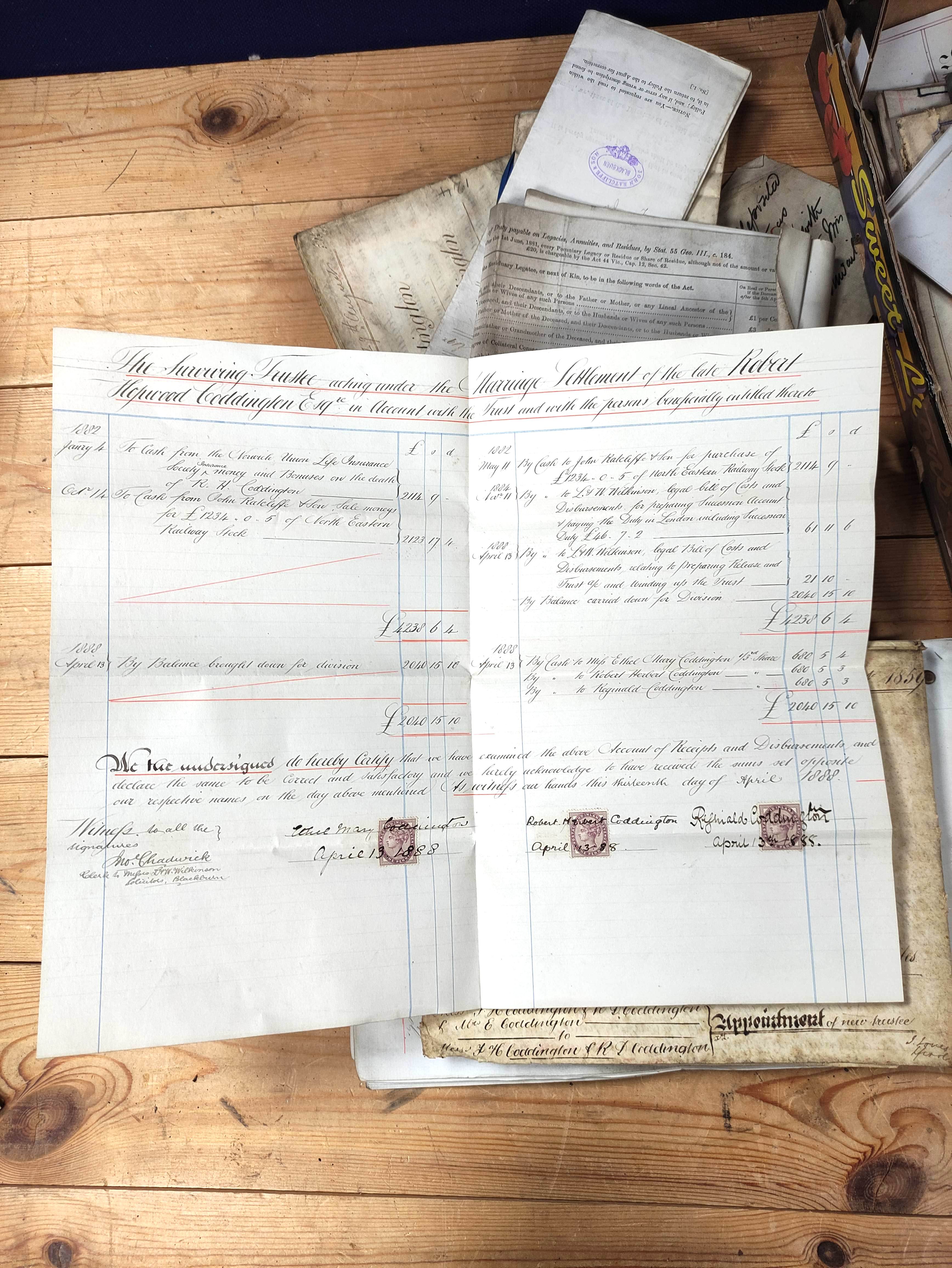 Documents & Ephemera - Lancashire - Liverpool.   1850-1880's. Documents, correspondence, marriage - Image 3 of 5
