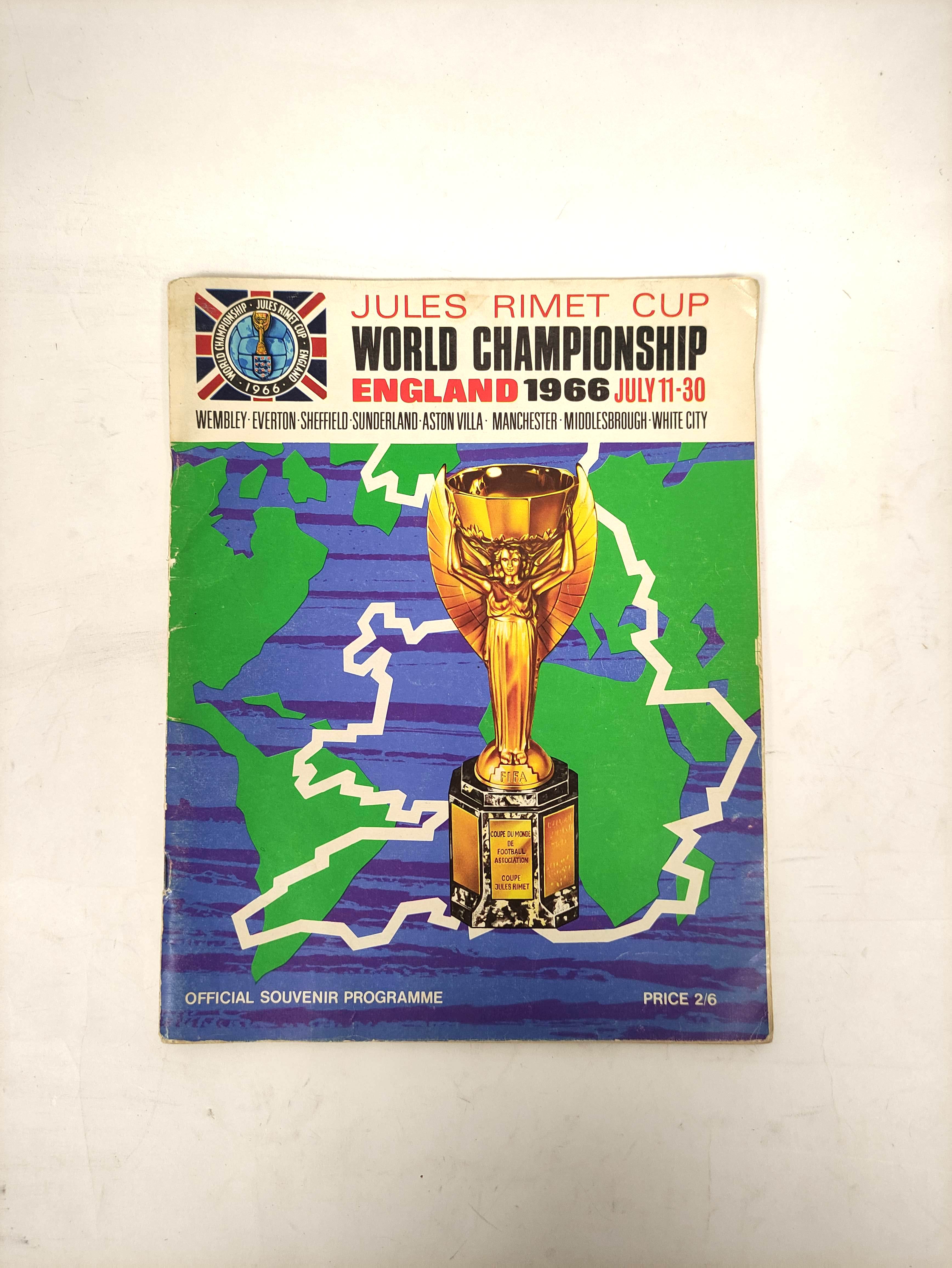 World Cup 1966.  Jules Rimet Cup World Championship Official Souvenir Programme. Illus. & adverts.
