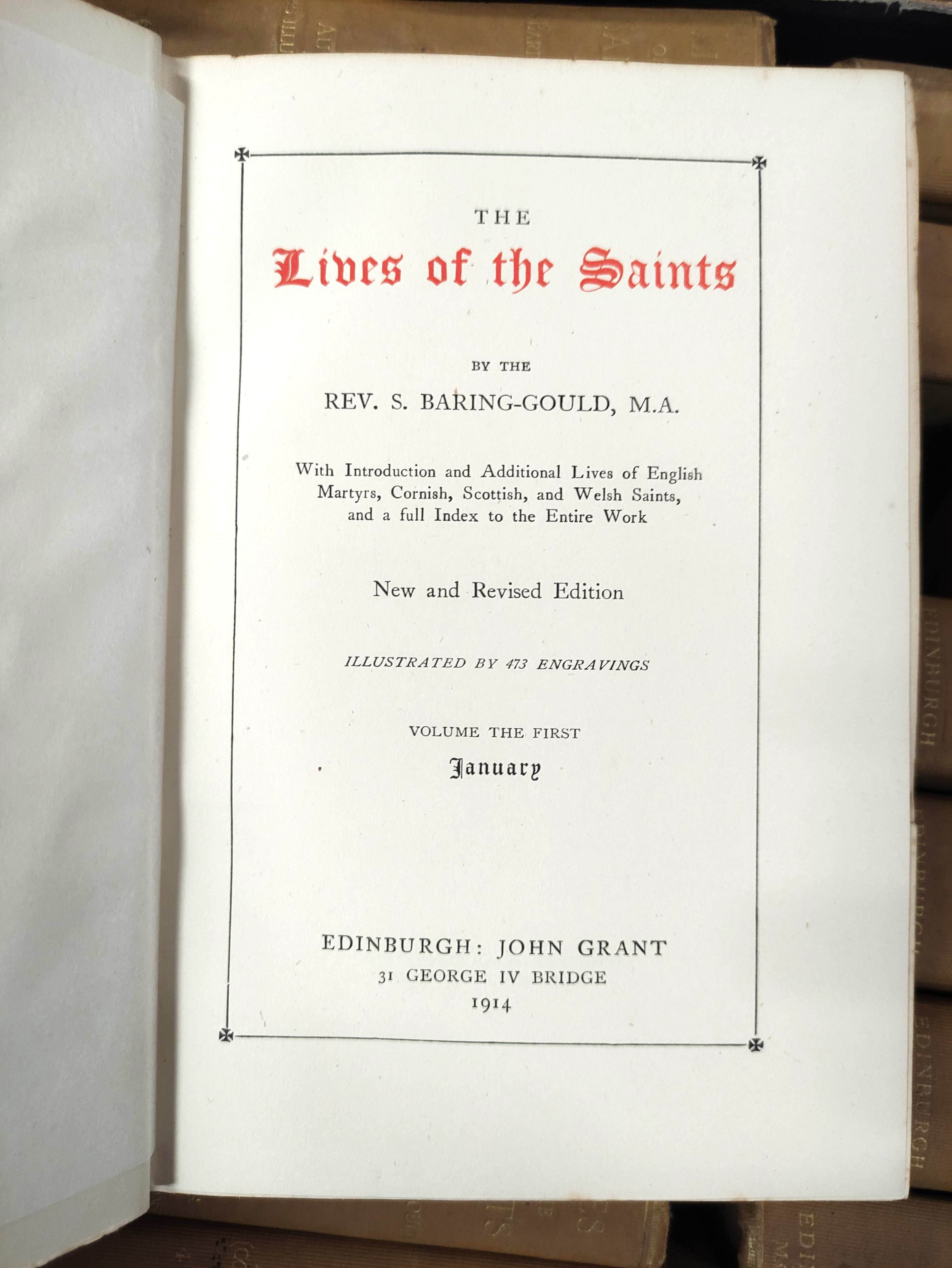 BARING-GOULD S.  The Lives of the Saints. The set of 16 vols. Frontis & plates. Orig. brown cloth. - Image 4 of 5