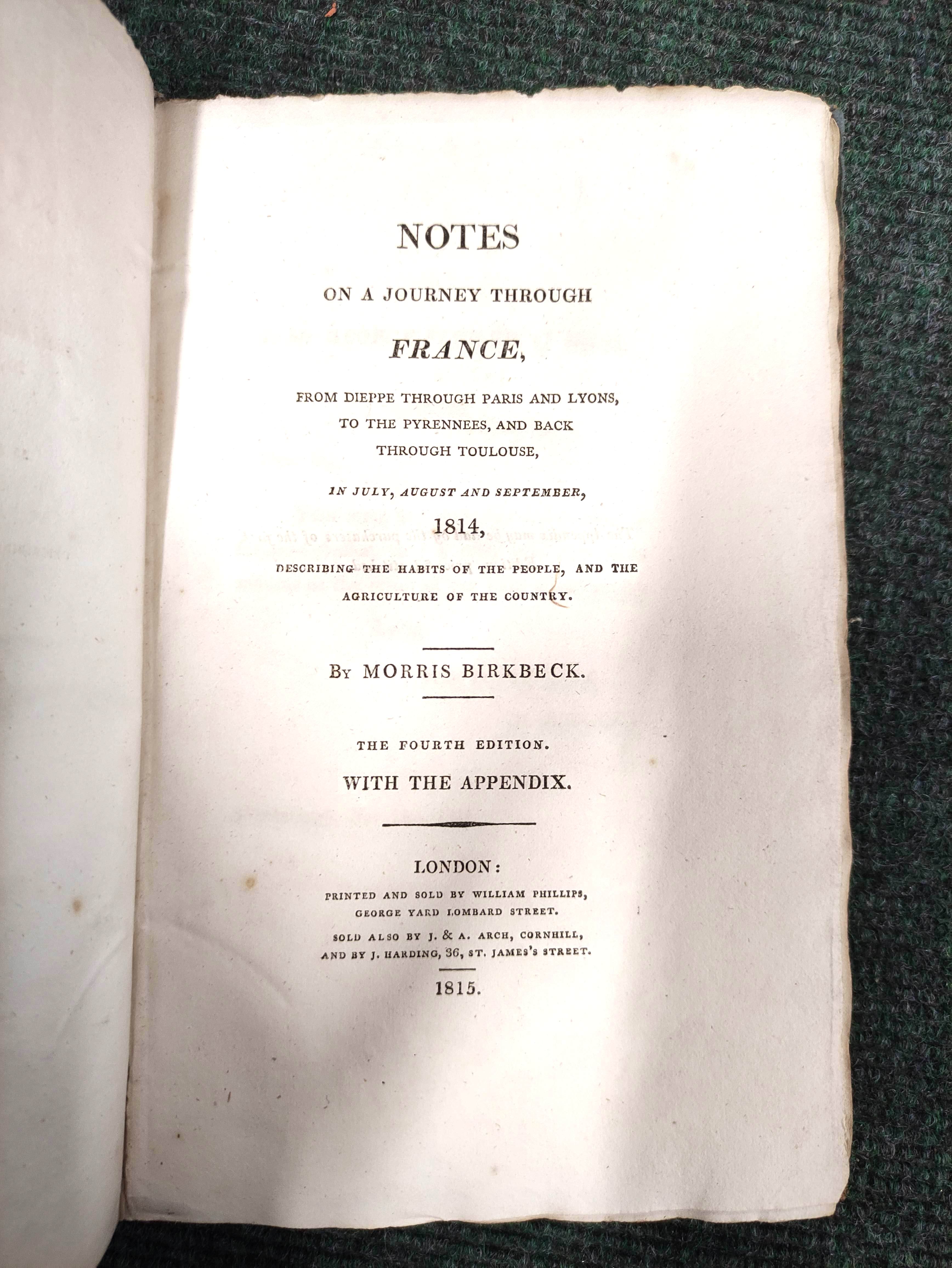 JAMES J. T.  Journal of a Tour in Germany, Sweden, Russia, Poland, During the Years 1813 & 1814. - Image 3 of 9