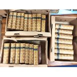 Bindings - Revue de Deux Mondes.  23 various vols. Large thick 8vo. Half calf, gilt backs, marbled