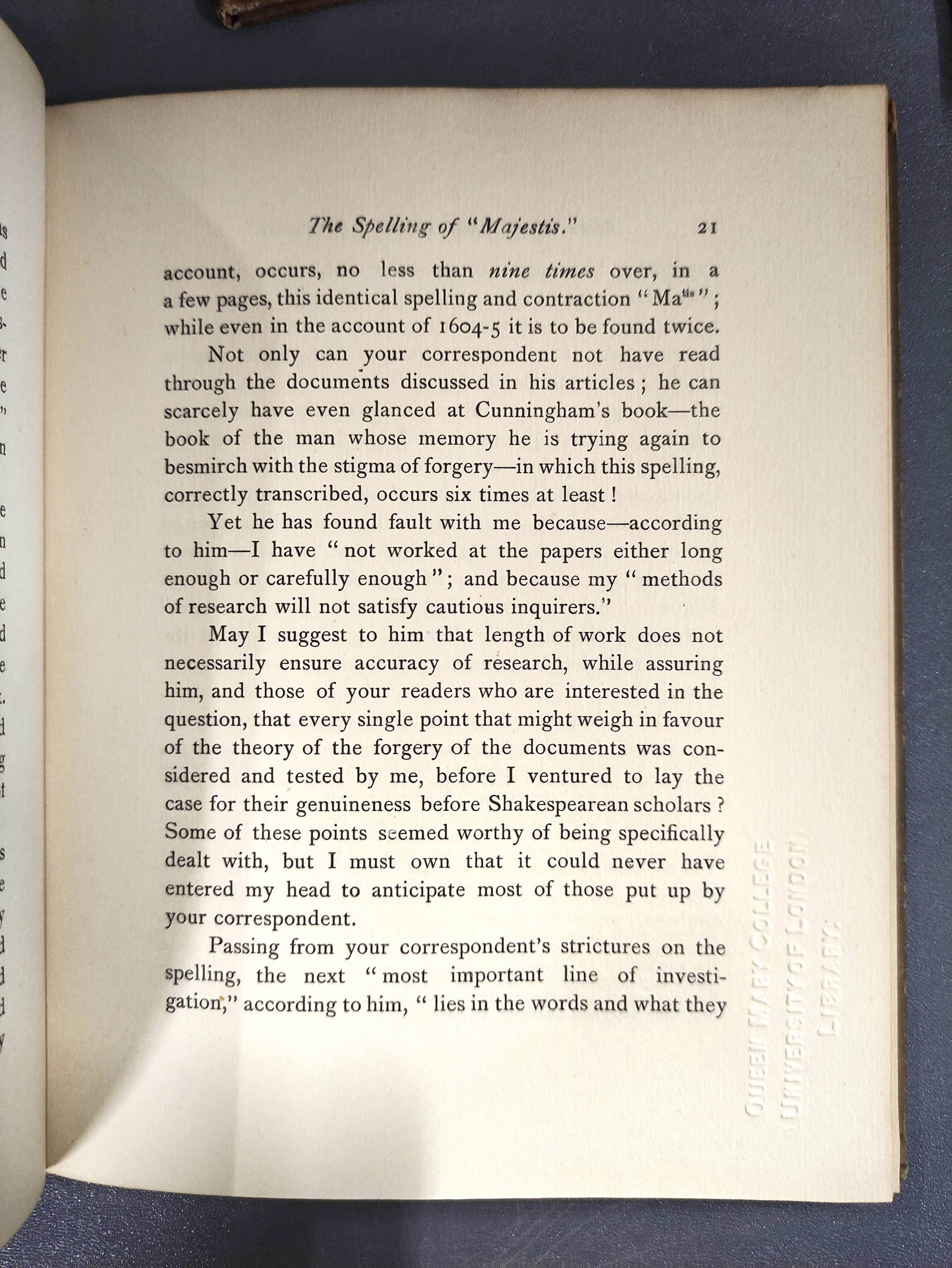 SHAKESPEARE WILLIAM.  6 vols. re. Shakespeare & his works, incl. More About Shakespeare "Forgeries", - Image 10 of 11