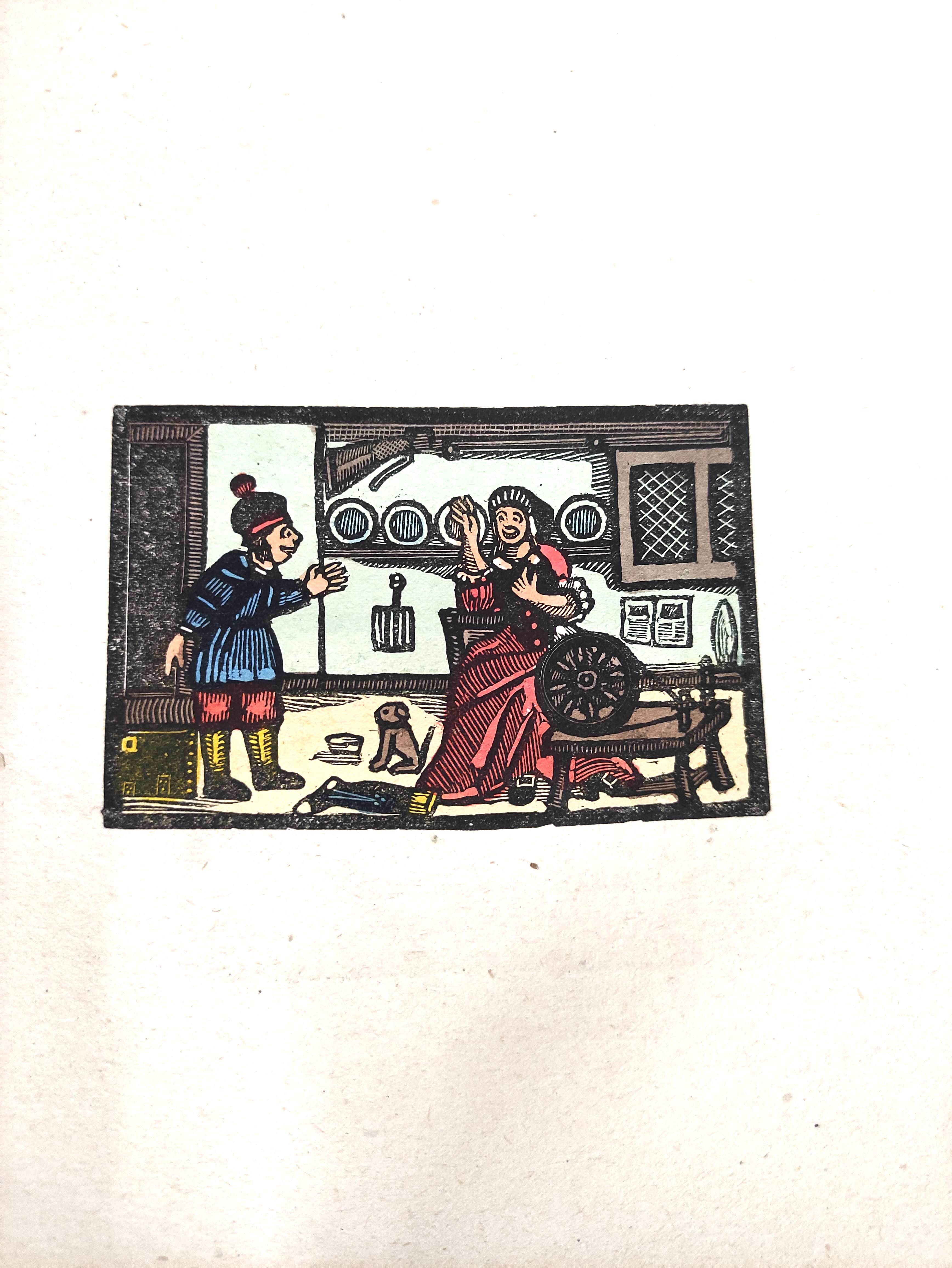 CRAWHALL JOSEPH.  Old Ffrends Wyth Newe Faces. Hand col. woodcut illus. & decs., orig. wrappers - Image 11 of 12