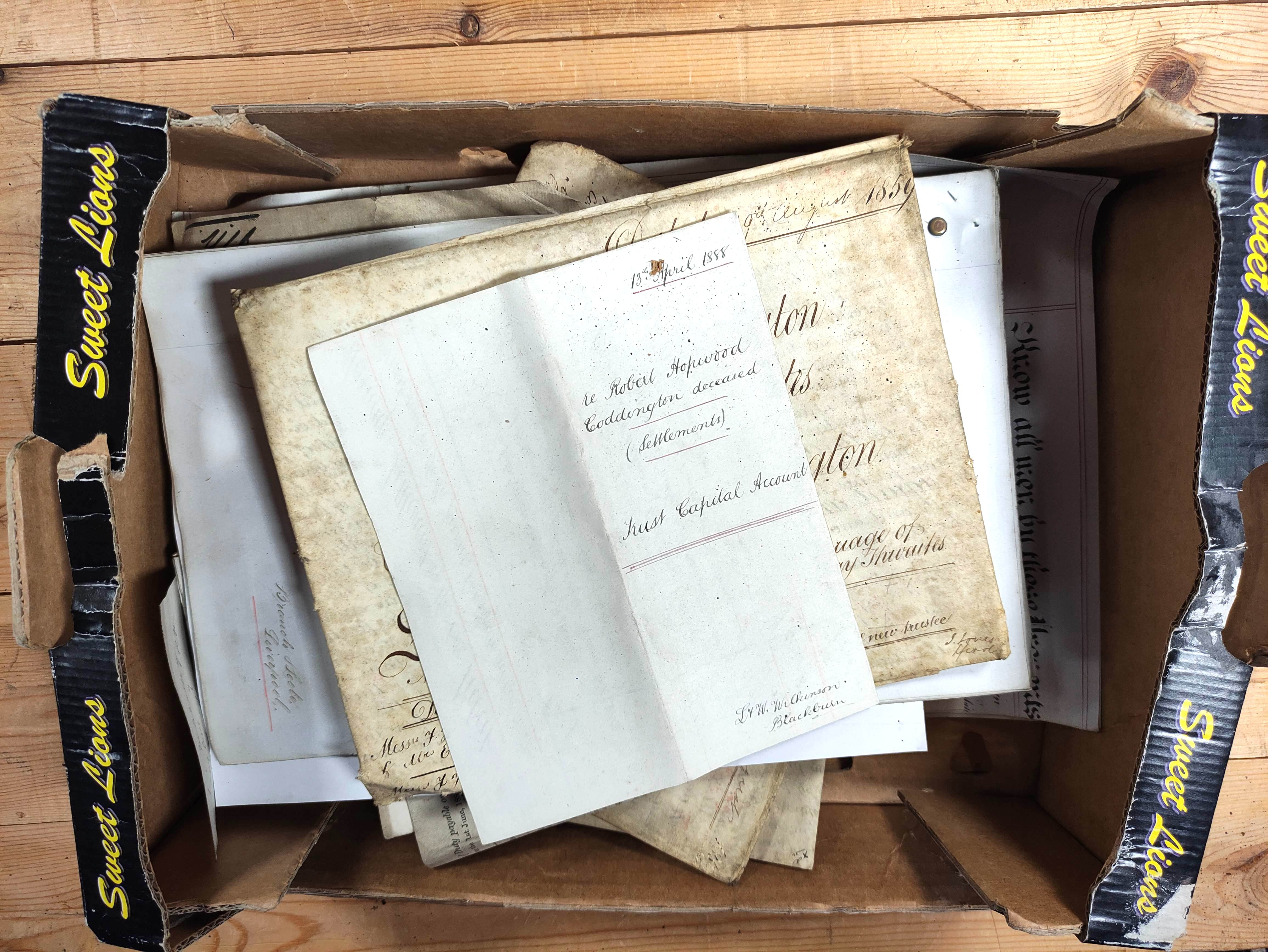 Documents & Ephemera - Lancashire - Liverpool.   1850-1880's. Documents, correspondence, marriage