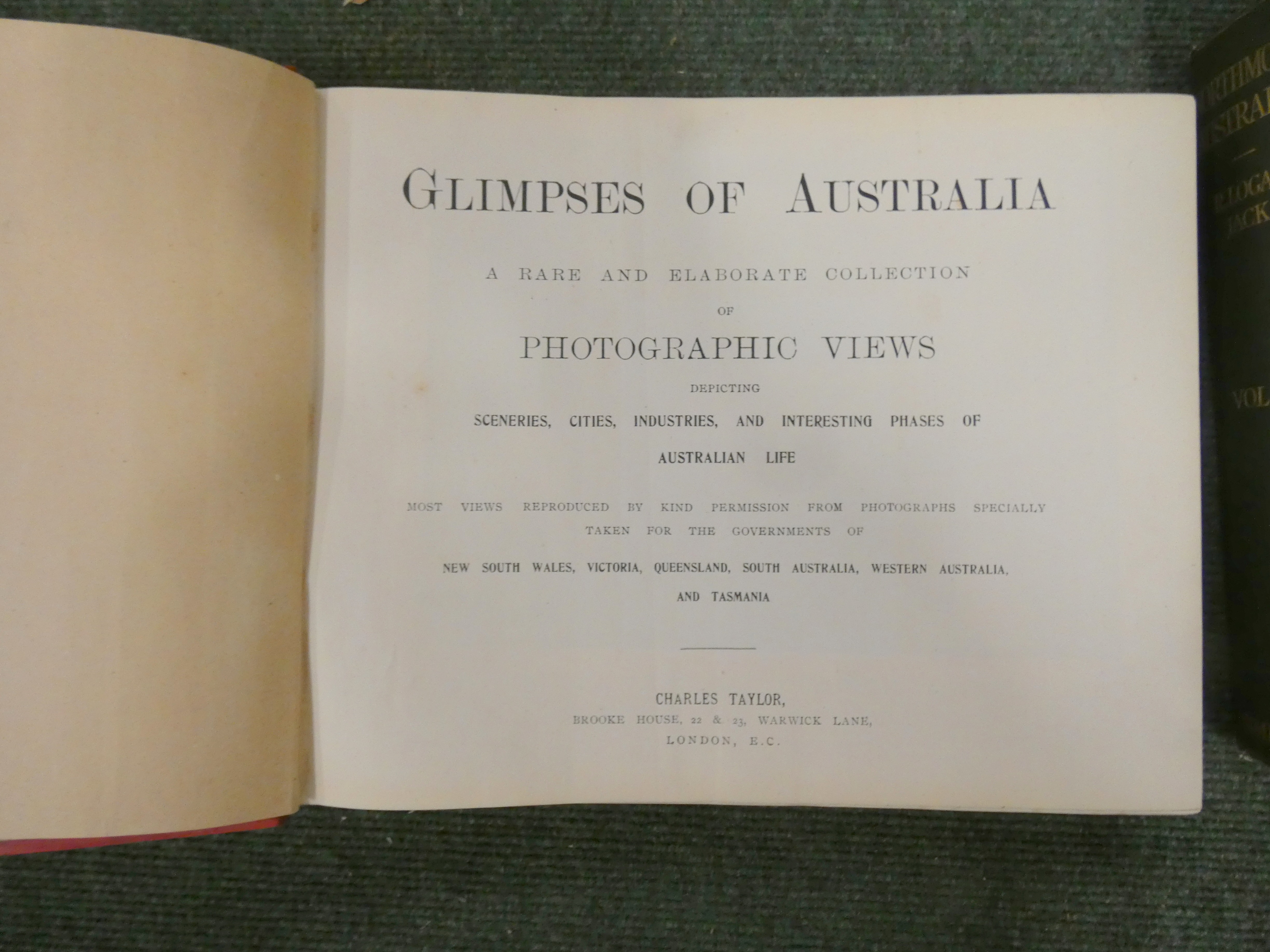 LOGAN JACK R.  Northmost Australia. Vol. 1 only. Frontis, illus. & maps in pocket. Orig. green - Image 2 of 6