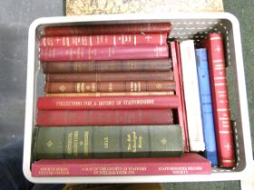 STAFFORDSHIRE RECORD SOCIETY.  Publications. 15 various vols. incl. fldg. 1775 map of the County,