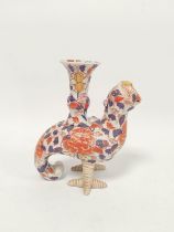 Japanese Meiji period imari gu shaped vase in the form of a mythical bird, Decorated with