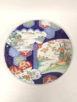 Sho - Kakusho (Late Meiji period) Japanese with Chinese influence Imari and famille rose charger,