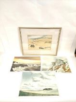 John Allison. The Struggle, Kirkstone Pass. Watercolour. Signed. 23cm x 32cm. Also three others by