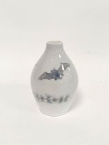 Royal Copenhagen porcelain spill vase, decorated with underglazed bats, Backstamp with numbers 475