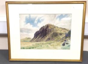 Noel Rooke. High Shield and Hadrian's Wall. Watercolour. Signed and dated 1911. 26cm x 37cm.