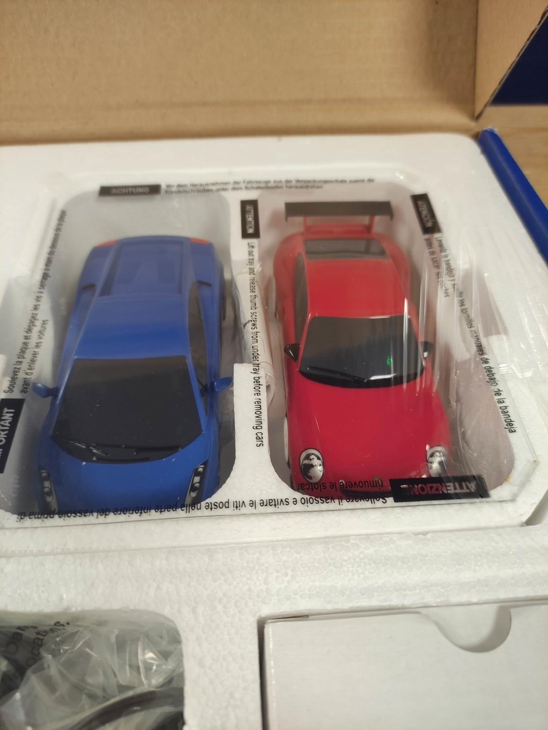 Two boxed Scalextric sets to include Speed Stars Lamborghini Gallardo and Porsche 997 set C1243, and - Image 7 of 7