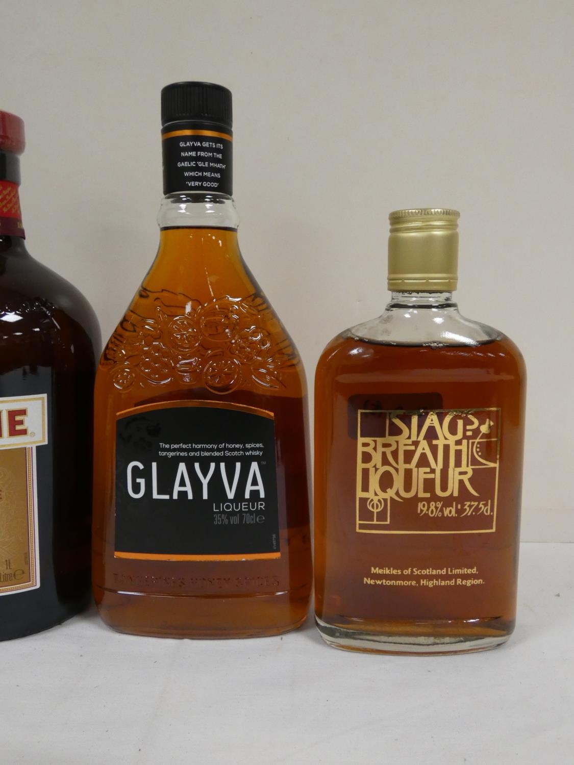 Five bottles of whisky liqueur to include DRAMBUIE 40% abv. 1litre, GLAYVA 35% abv. 70cl, KENMORE - Image 4 of 4