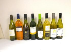 Eight bottles of wine to include ROSEMOUNT 2008 chardonnay 13% abv. LA CASTELIA pinot grigio 11.5%