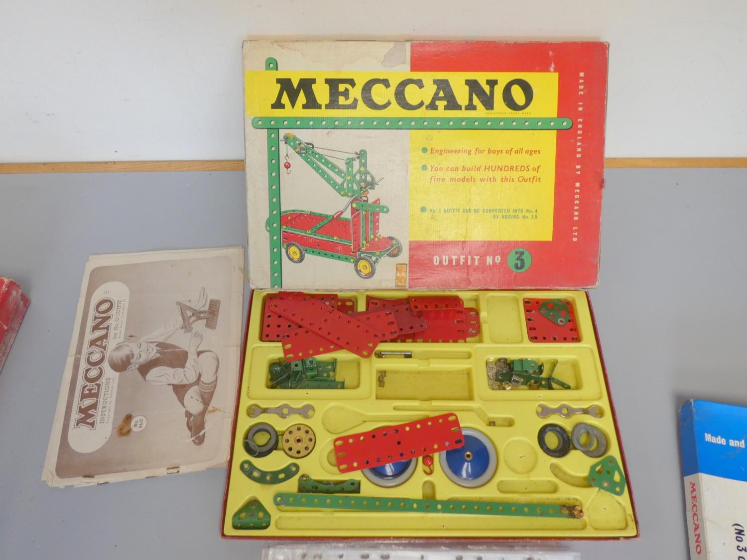 Meccano. Four construction kits to include Outfit No.6, Accessory Outfit No.6A, Outfit No.3 & an - Image 7 of 8