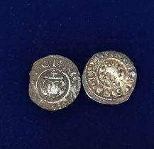 Plantagenet Coinage. Two short cross silver pennies to include an issue of Richard I (1189-99) S.
