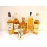 Four bottles of Scotch whisky to include three blends LANGS SUPREME 75cl 40% abv. THE CLAYMORE 40%