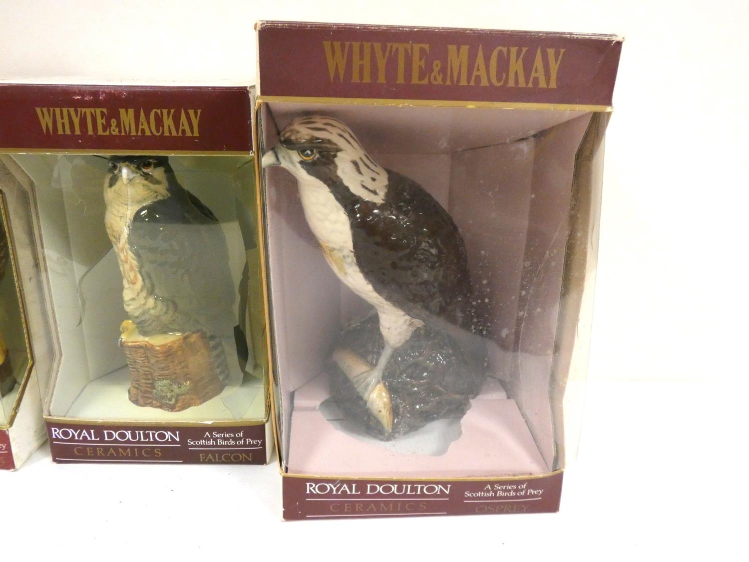 Three Whyte and Mackay Scottish Birds of Prey decanters to include Osprey, Buzzard and Falcon, 35cl, - Image 3 of 3