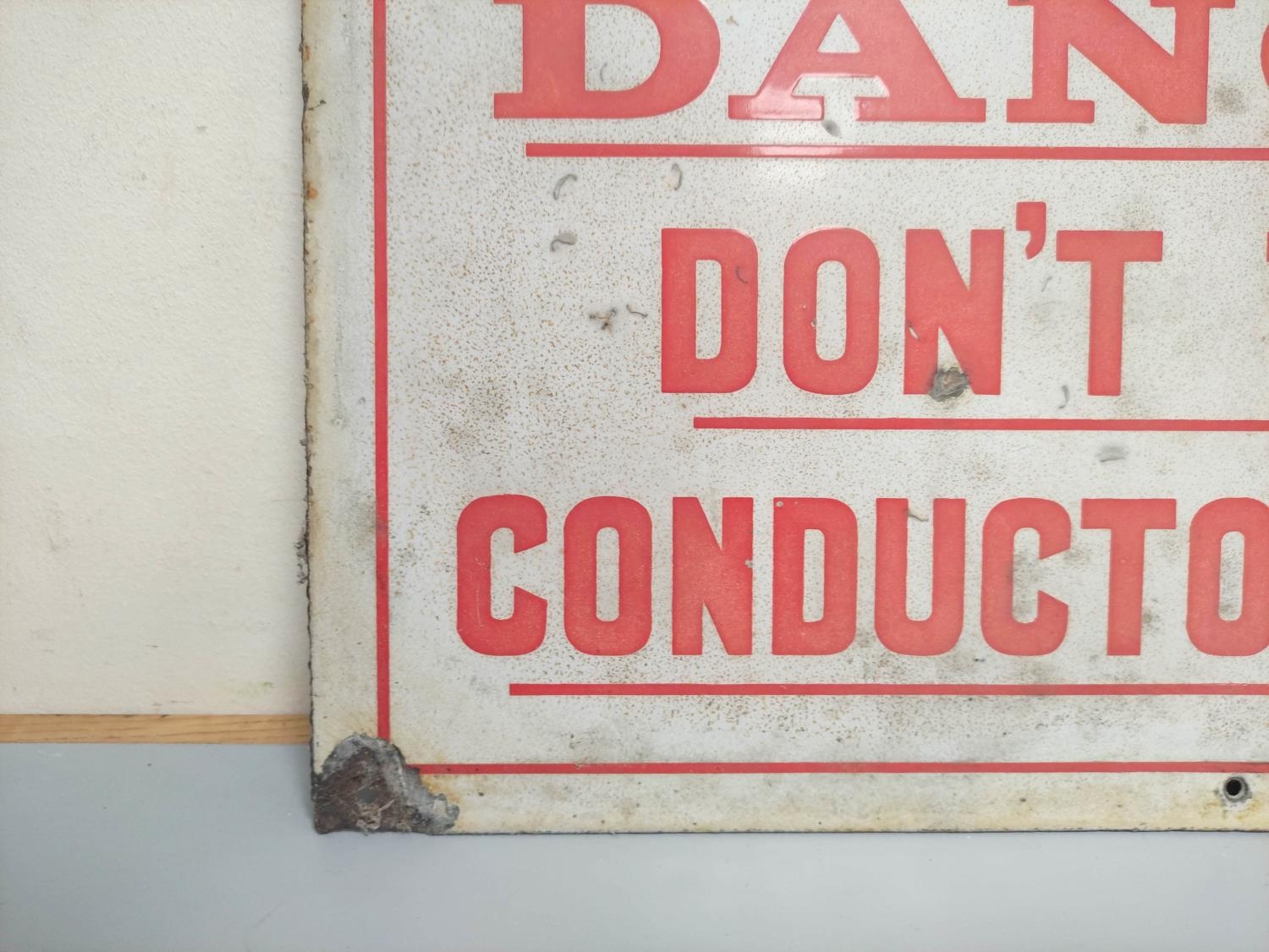 Southern Railway enamel sign, red lettering on a white ground, inscribed ''Southern Railway Don't - Image 2 of 3