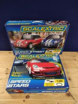 Two boxed Scalextric sets to include Speed Stars Lamborghini Gallardo and Porsche 997 set C1243, and