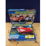 Two boxed Scalextric sets to include Speed Stars Lamborghini Gallardo and Porsche 997 set C1243, and