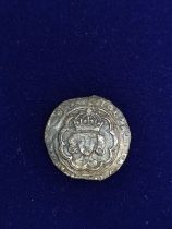 Henry VII (1485-1509). Longcross silver halfgroat c1490s. Crowned facing bust, double arched