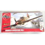 Airfix. Boxed 1:24 scale Hawker Hurricane Mk.I model. Kit no. A50167. Complete and components