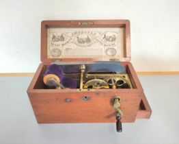 c1870s "Improved Patent Magneto Electric Machine For Nervous Diseases" in mahogany case with pull