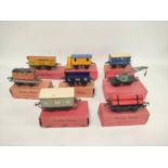 Hornby Series. Collection of 0 gauge rolling stock to include Gas Cylinder Wagon RS662, No.1 Crane