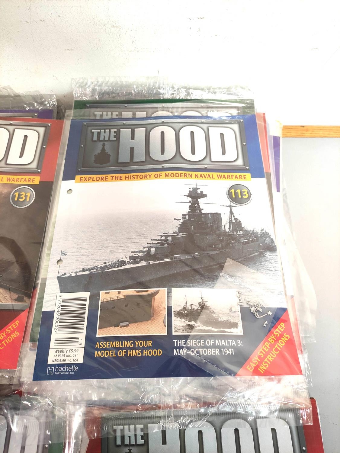 Hachette Partworks. HMS Hood 1:200 scale construction magazines issues 23, 42-44 & 113-140. - Image 2 of 6