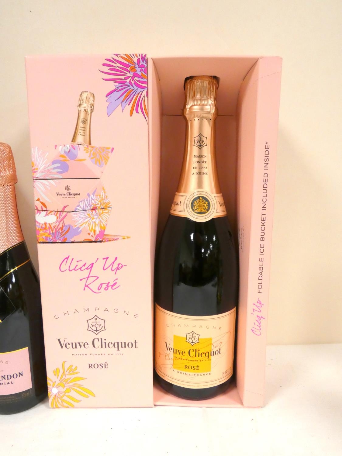VEUVE CLICQUOT Rose Champagne 75cl 12.5% abv. and MOET ET CHANDON Rose Imperial Champagne 375ml 12%, - Image 3 of 4