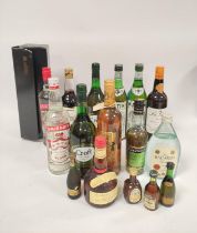 Collection of Spirits and Liqueurs, to include two bottles of vodka, two bottles of Martini, Croft
