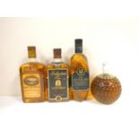 Four bottles of blended Scotch whisky to include ISLE OF SKYE 8 year old 75cl 40% abv. THE ANTIQUARY