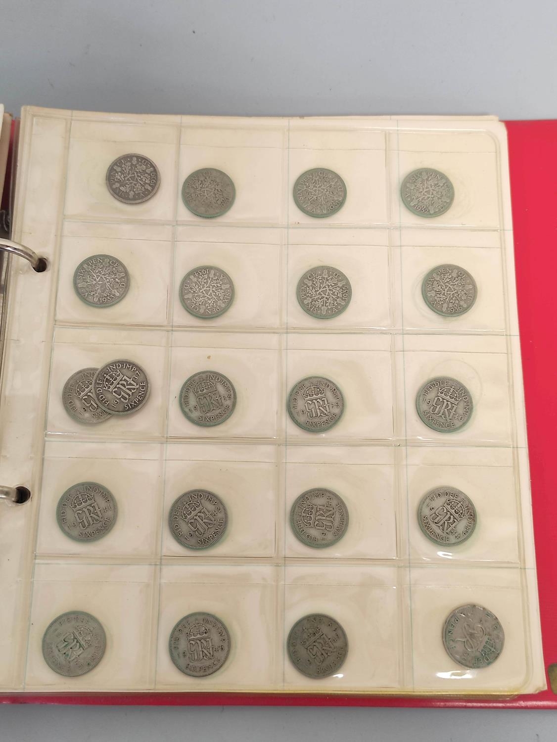 Two folders of British coinage ascending from pennies to shillings and to include Victorian- - Image 7 of 12