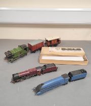 Group of model railway locomotives to include a Hornby 0 gauge No.1 Special Tank Loco LNER Green
